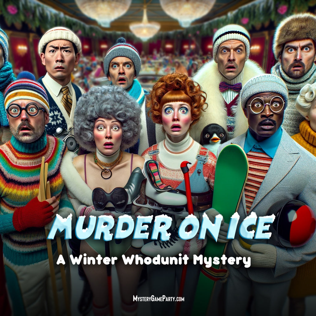 Murder On Ice: Holiday Murder Mystery Party Kit – Mystery Craft Games