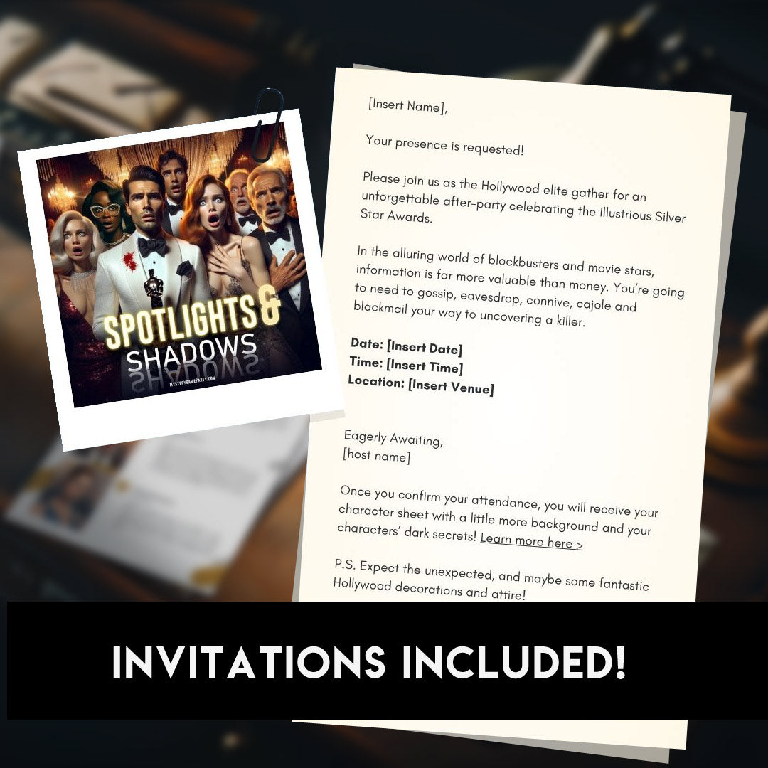 Spotlights and Shadows includes a free digital and printable invitation template from Google Drive.