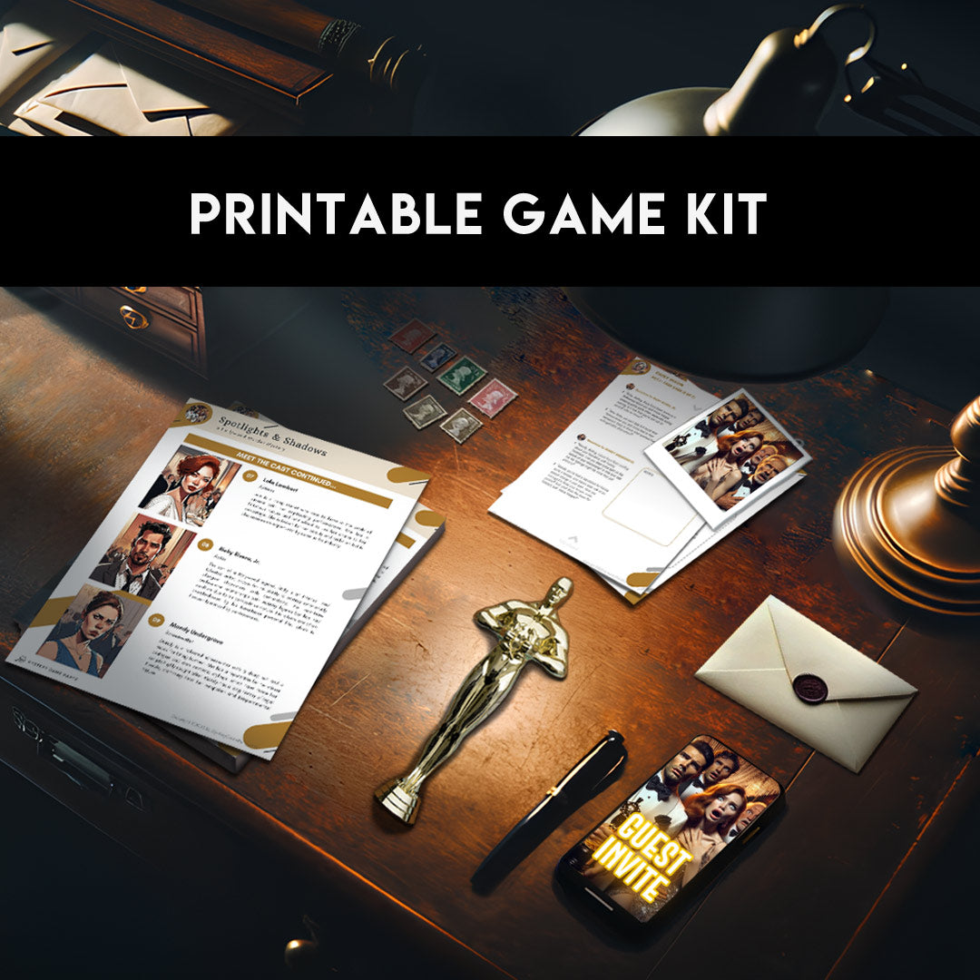 A Hollywood Murder Mystery Game Kit – Mystery Craft Games